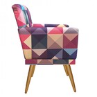 Kit 04 Poltronas Nina Rodapé Sala De Estar Recepção Triângulo