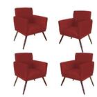 Kit 04 Poltronas Nina Vermelho