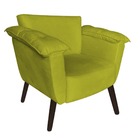 Kit 04 Poltronas Ruby Pés Palito Suede Amarelo - D'classe Dec