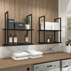 Kit 04 Prateleiras Decorativas Multiuso Industrial D01 Design