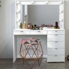 Kit 04 Puff Banqueta Aramado Luna Hexágono Base Bronze Triâng