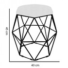 Kit 04 Puff Banqueta Aramado Luna Para Penteadeira Hexágono B