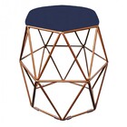 Kit 04 Puff Banqueta Aramado Luna Para Penteadeira Hexágono B