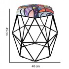 Kit 04 Puff Banqueta Aramado Luna Para Penteadeira Hexágono B