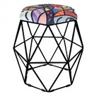 Kit 04 Puff Banqueta Aramado Luna Para Penteadeira Hexágono B