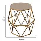 Kit 04 Puff Banqueta Aramado Luna Para Penteadeira Hexágono B