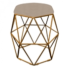 Kit 04 Puff Banqueta Aramado Luna Para Penteadeira Hexágono B