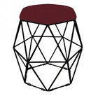 Kit 04 Puff Banqueta Aramado Luna Para Penteadeira Quarto Hex