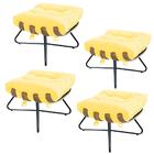 Kit 04 Puff Banqueta Costela X Amarelo