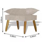 Kit 04 Puff Decorativo Opala - Bege Bege