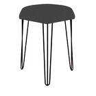 Kit 04 Puffs Banqueta Alta Bita Industrial Pé De Ferro