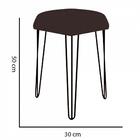 Kit 04 Puffs Banqueta Alta Bita Industrial Pé De Ferro