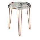 Kit 04 Puffs Banqueta Alta Bita Industrial Pé De Paris