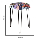 Kit 04 Puffs Banqueta Alta Bita Industrial Sala Penteadeira P