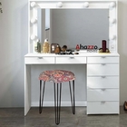 Kit 04 Puffs Banqueta Alta Bita Industrial Sala Penteadeira P