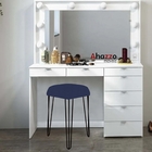 Kit 04 Puffs Banqueta Alta Bita Industrial Sala Penteadeira P