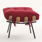 Kit 04 Puffs Banqueta Costela Decorativa Sala De Estar Suede