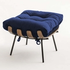 Kit 04 Puffs Banqueta Costela Decorativa Sala De Estar Suede