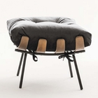 Kit 04 Puffs Banqueta Costela Decorativa Sala De Estar Suede