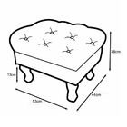 Kit 04 Puffs Banqueta Retrô Luis Xv Suede Floral L20 - Nay Es