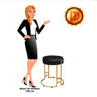 Kit 04 Puffs Dara Corino Base Industrial Dourado - D'rossi -