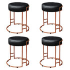 Kit 04 Puffs Dara Corino Preto Base Industrial Cobre - D'rossi