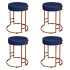 Kit 04 Puffs Dara Suede Base Industrial Cobre - D'rossi - Azu