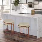 Kit 04 Puffs Dara Suede Base Industrial Cobre - D'rossi - Bege