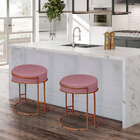 Kit 04 Puffs Dara Suede Base Industrial Cobre - D'rossi - Rosa