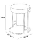 Kit 04 Puffs Dara Suede Verde Base Industrial Dourado - D'ros