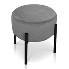 Kit 04 Puffs Iron Suede Grafite Base Preto Palito