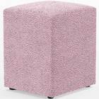 Kit 04 Puffs Quadrado L02 Decorativo Bouclê Rosê - Lyam Decor