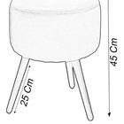 Kit 04 Puffs Redondos Para Sala E Quarto Palito Suede Escolha