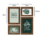 Kit 04 Quadros 10x15cm E 7,5x10cm Moldura:betume