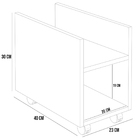 Kit 04 Suportes Para Cpu E Nobreak Com Rodízios Guide L03 Pre