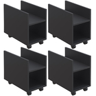 Kit 04 Suportes Para Cpu E Nobreak Com Rodízios Guide L03 Pre