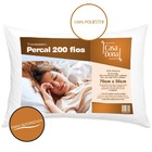 Kit 04 Travesseiros De Fibra Siliconizada Percal Casa Dona 50