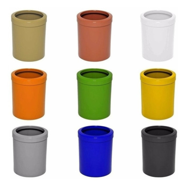 Kit 04un Lixeira Em Plástico Com Aro 12 Litros Home Office Am