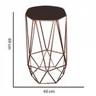 Kit 05 Banqueta Alta Aramado Liz Bronze Corino Marrom