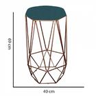 Kit 05 Banqueta Alta Aramado Liz Bronze Suede Azul Turquesa