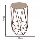 Kit 05 Banqueta Alta Aramado Liz Bronze Suede Bege