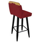 Kit 05 Banqueta Alta C/ Encosto Lith Para Cozinha Bar Balcão