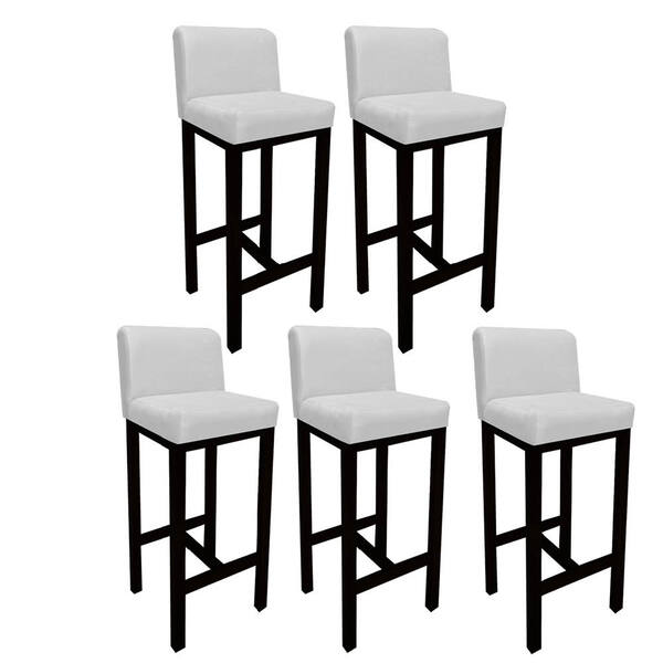 Kit 05 Banqueta Alta Com Encosto Aila Cozinha Balcão Bistrô B