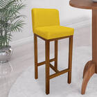 Kit 05 Banqueta Alta Com Encosto Aila Cozinha Balcão Bistrô B