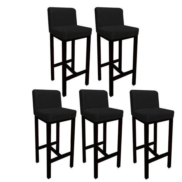 Kit 05 Banqueta Alta Com Encosto Aila Cozinha Balcão Bistrô B