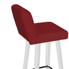 Kit 05 Banqueta Alta Com Encosto Lana Para Cozinha Bar Balcão