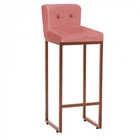 Kit 05 Banqueta Alta Com Encosto Lucca Industrial Cozinha Bal