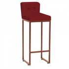 Kit 05 Banqueta Alta Corino Vermelho