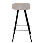 Kit 05 Banqueta Alta Laisa Redonda Preto Bege