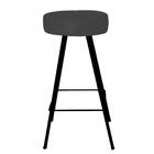 Kit 05 Banqueta Alta Laisa Redonda Preto Preto